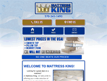 Tablet Screenshot of mattresskingpa.com
